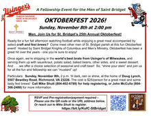 Load image into Gallery viewer, ST. BRIDGET'S 25th Annual OKTOBERFEST - November 8th, 2pm - Dark
